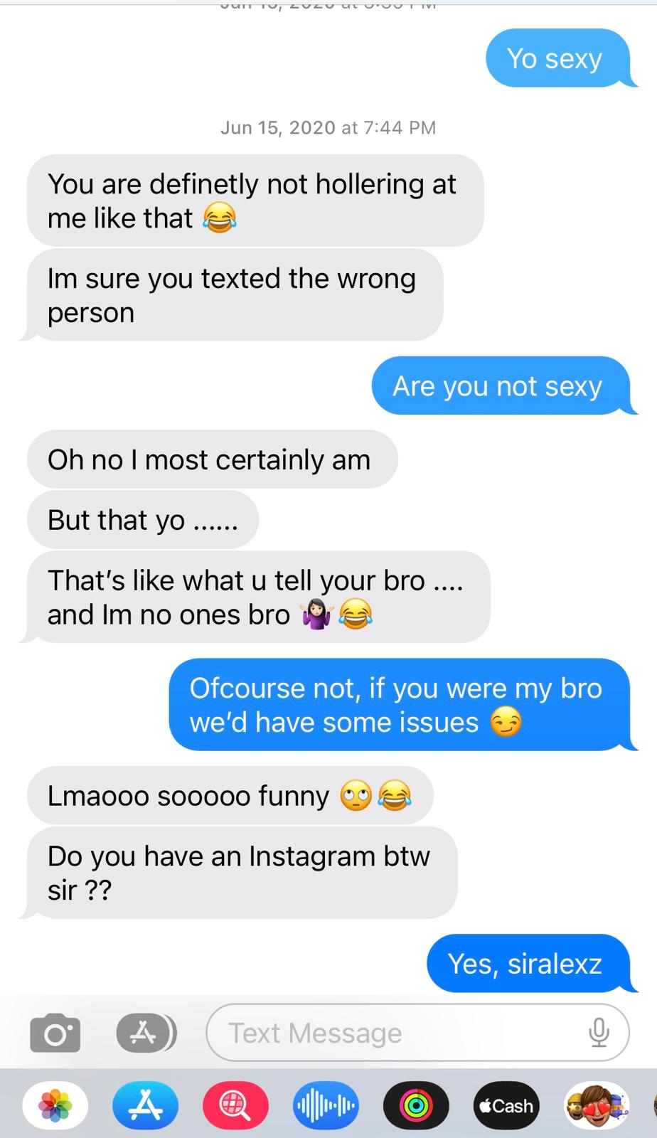 flirtatious texting example